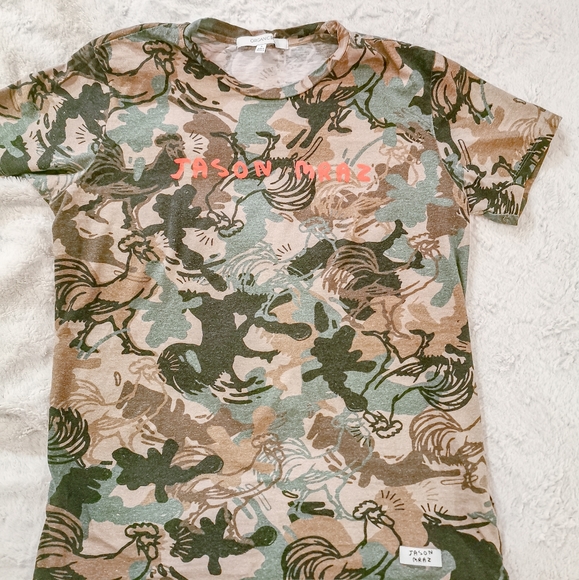 Official Concert Merch - Jason Mraz Camouflage Rooster T-shirt -  Size Small - Picture 1 of 5